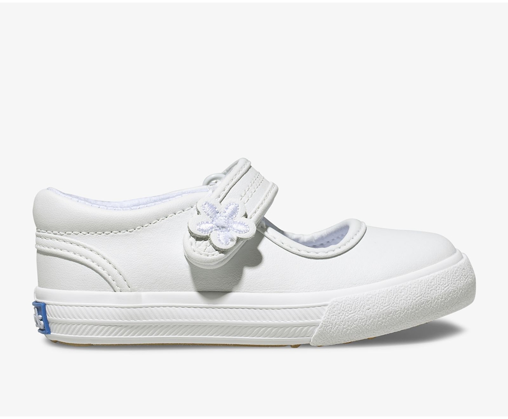 Slip Ons Keds Enfant Blanche - Ella Mary Jane - 429-PISTNQ